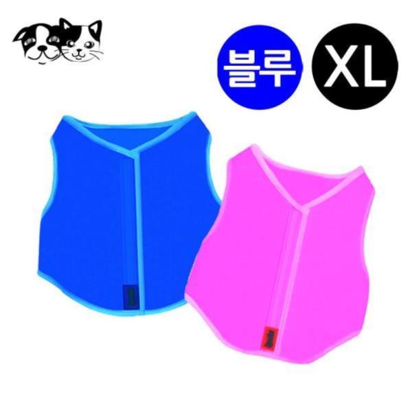 강아지 쿨자켓 (블루) (XL)