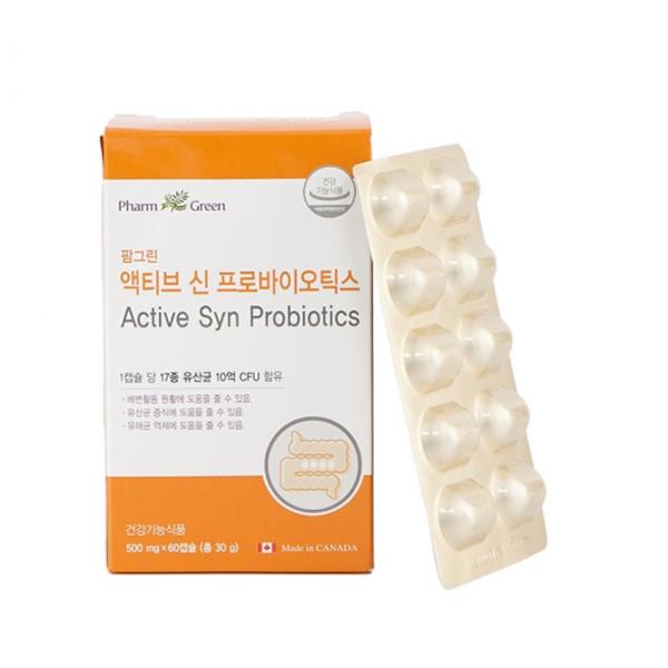 MNI 팜그린 액티브 프로바이오틱스 500mg x 60캡슐