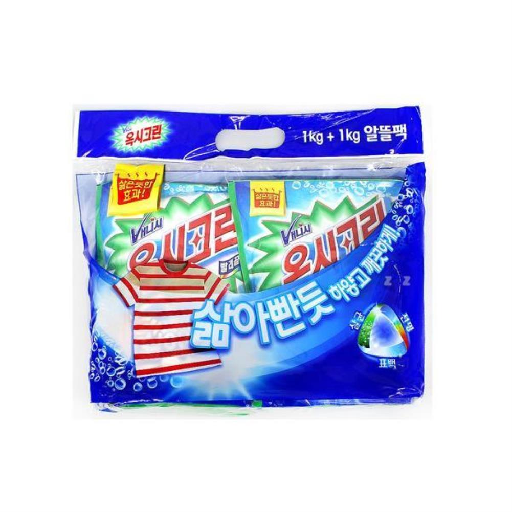 옥시크린 분말형 1kg x 2 알뜰팩 청소세정제 세정제 세제 청소세제 청소락