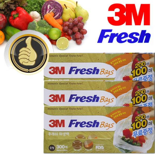 3M Fresh 위생백 중형 이벤트팩 900매