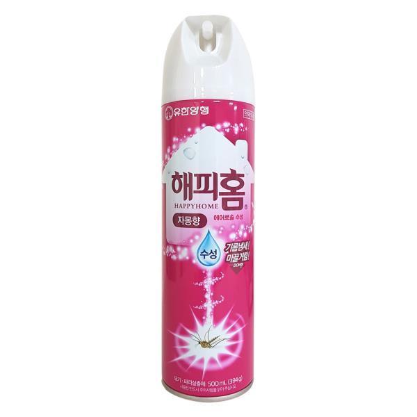 해피홈 자몽향 수성 에어로졸 모기약 500ml