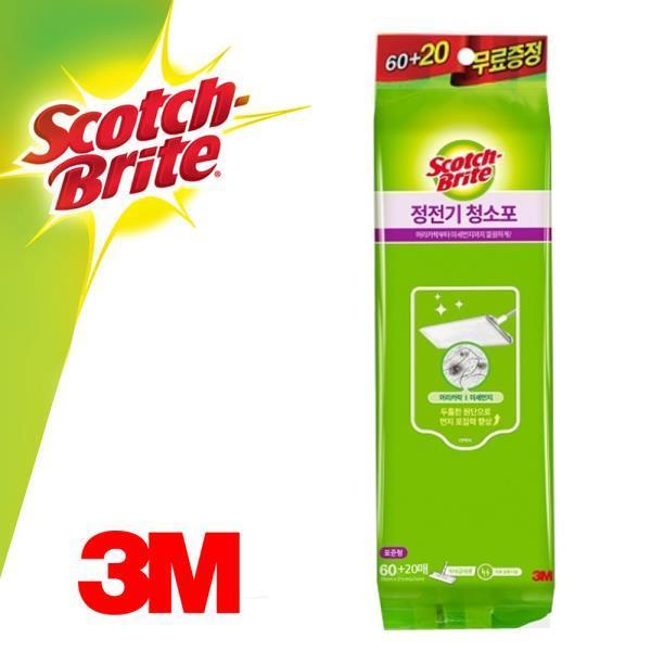 3M731 정전기 청소포 표준형 리필80매 막대걸레용