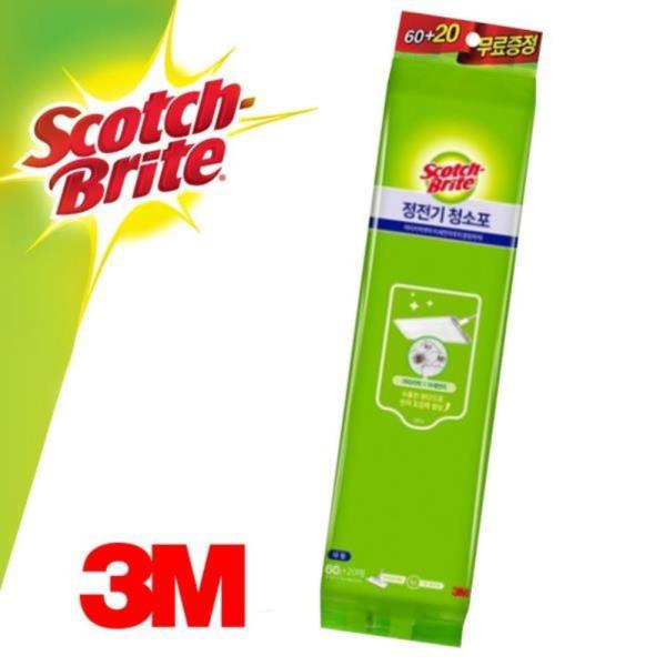 3M748 정전기 청소포 대형 리필80매 막대걸레용