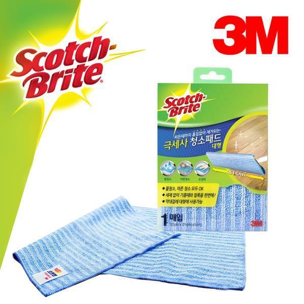 3M269 막대걸레용 극세사 청소패드 대37x21cm