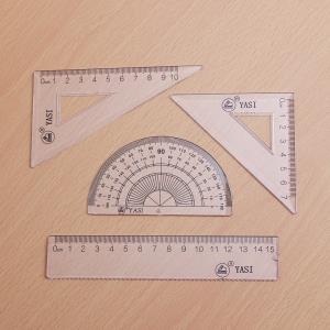 투명 각도기 삼각자 4종세트제도세트