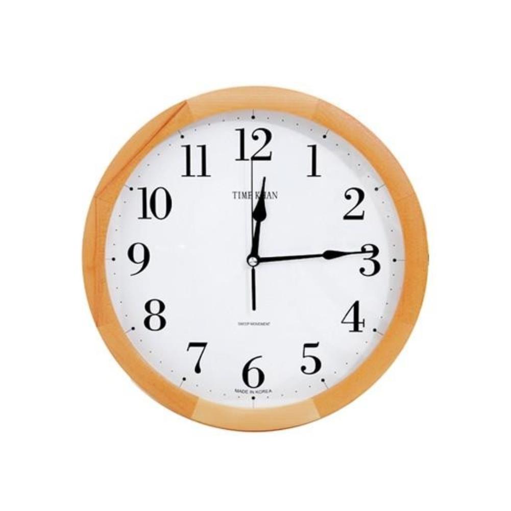 썬마켓 타임칸 KN320 원형 원목시계