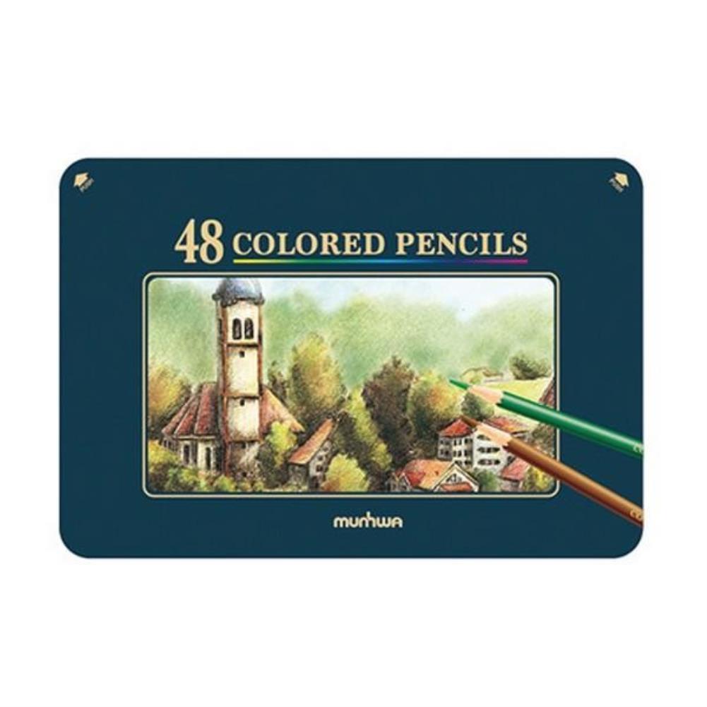 썬마켓 케이피아이 색칠하기 - 124132 색연필 일반 48색 틴 넥스프로 색연필