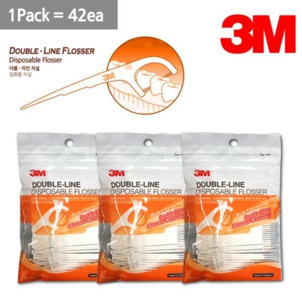 3M치실 더블라인 일회용치실 스틱형 (1Pack=42ea)