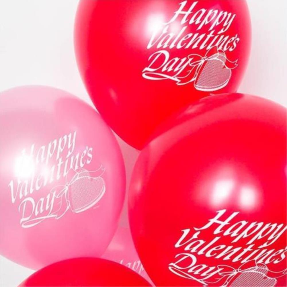 Happy Valentine 발렌타인 풍선 30cm 색상랜덤 10개 생일파티꾸미기 깜짝이