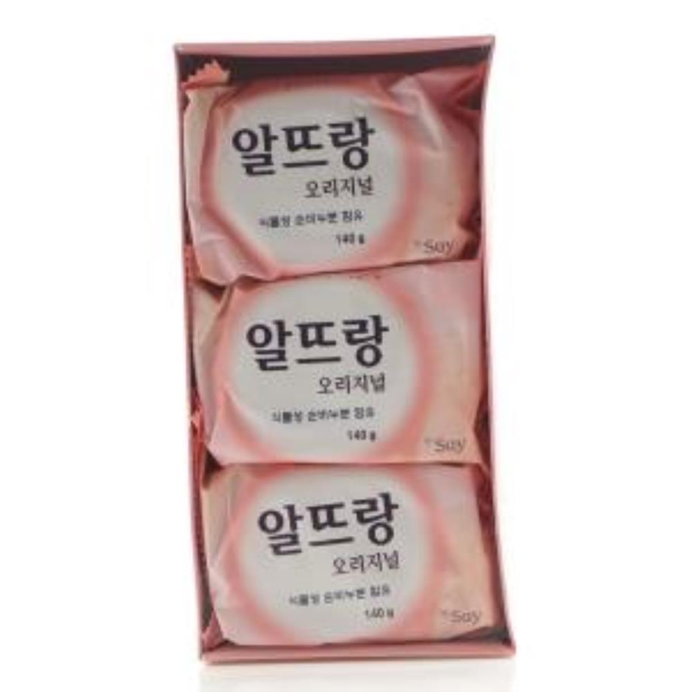 알뜨랑 순식물성 성분 오리지날 핑크비누 140g 3입 핑크 비누 140g 알뜨랑