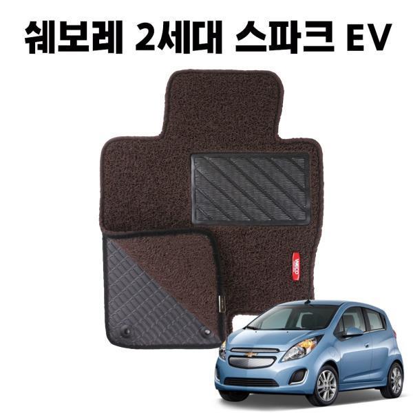 스파크 EV 이중 코일 카매트 차량 발 매트 DarkBrown