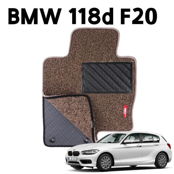 BMW 118d F20 이중 코일 차량 차 발 깔판 매트 Brown