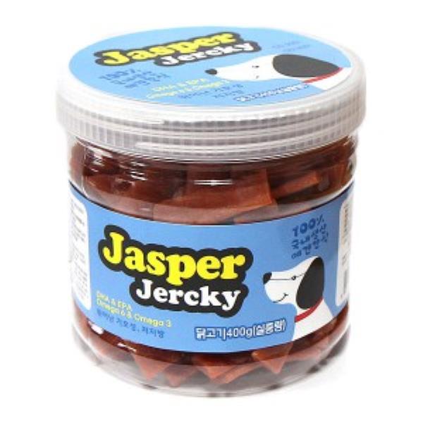 JASPER 프리미엄 펫푸드 닭고기져키 400g