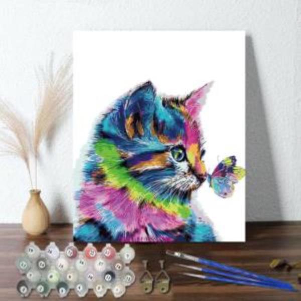 DIY 명화 그리기 세트 40x50 고양이와나비
