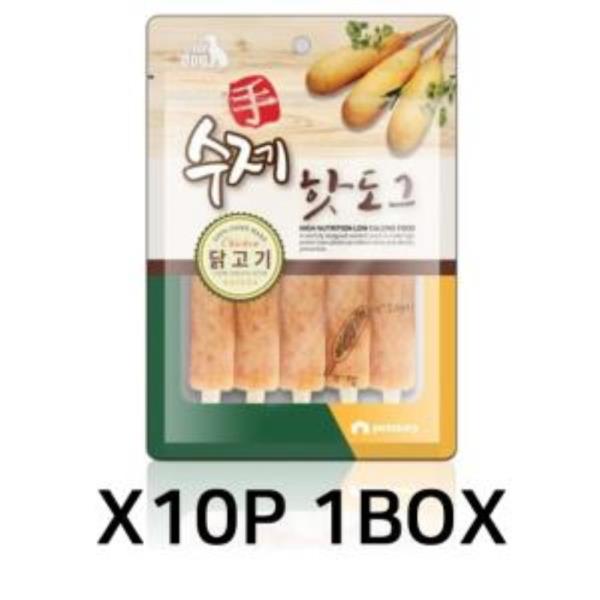 수제 핫도그 강아지 애견 댕댕이 간식 닭 고기 10P