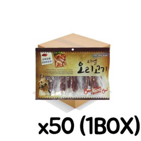 애견 영양간식 오리고기 오리말이 우유껌 300g 50p