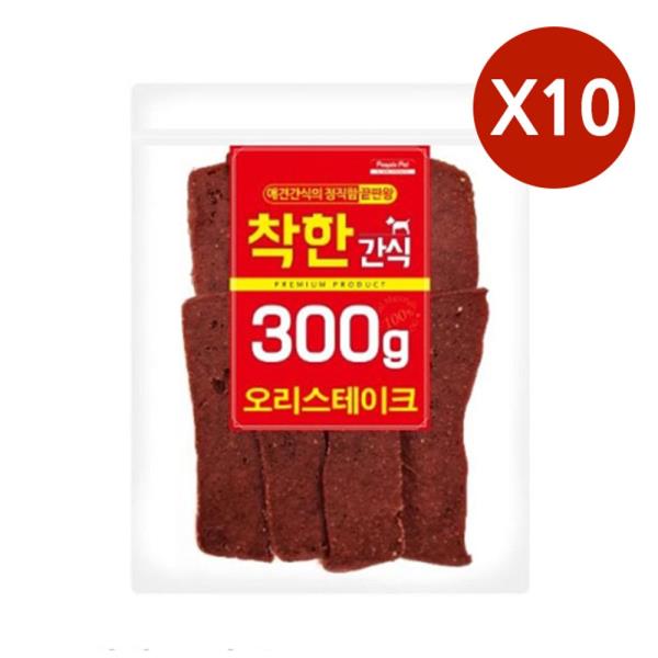 오리고기건조 강아지 300G 10P 영양 육포간식 칭찬