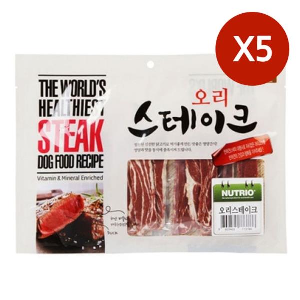 오리 스테이크 300g 5P 강아지 사시미 육포 간식