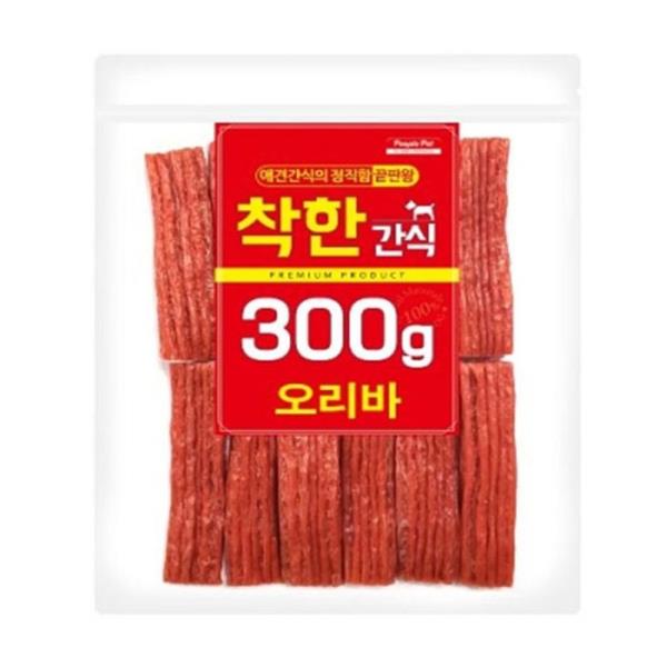 고단백 애견 오리바 300G 10P 오리육포 영양간식