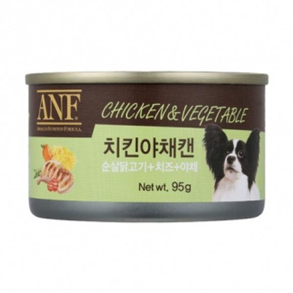 애견 치킨야채 캔 영양 간식 95g 24P 강아지 통조림