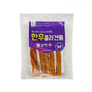 강아지 반려동물 한우 콜라겐 롤 져키 스틱 M 1P