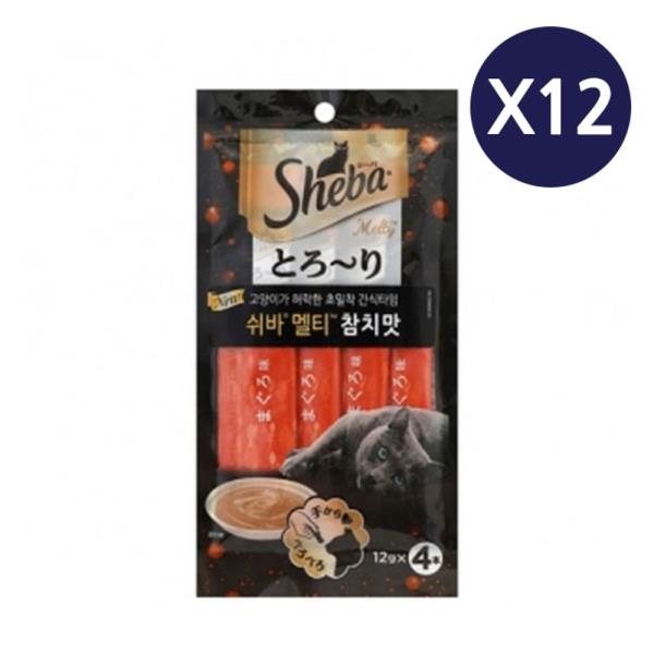 고양이 참치 파우치 48g 4개입 12P 애묘 짜먹는간식