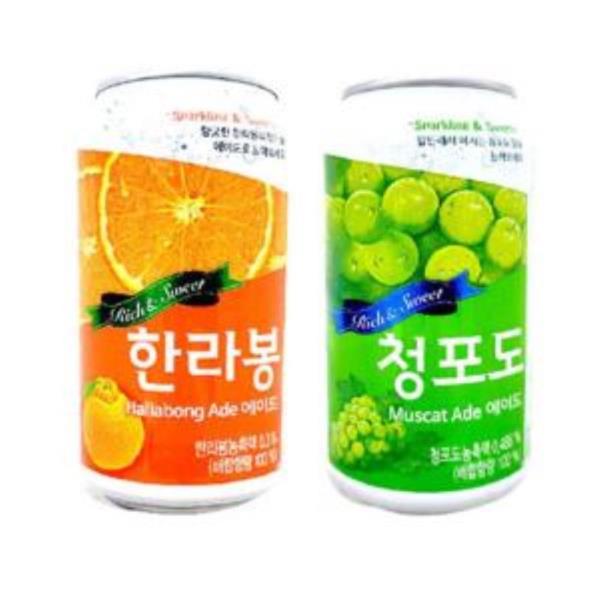 청포도에이드 350ml 한라봉에이드 350ml 12x12 24캔