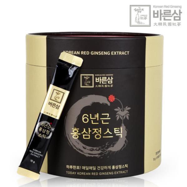 바른삼 6년근 홍삼정스틱 10g 대용량 100포 100일분