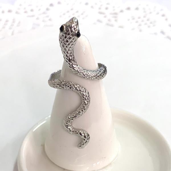 쥬얼리브랜드추천 실버 롱 스네이크반지 무광 독특한 반지 남녀공용 신주 실버반지 뱀반지