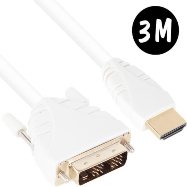 4K UHD 1.4ver HDMI to DVI 변환 케이블 3M 화이트