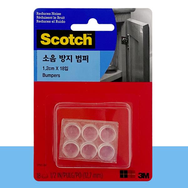 3M 소음방지 범퍼(18입)1.2cm 싱크대 선반 서랍