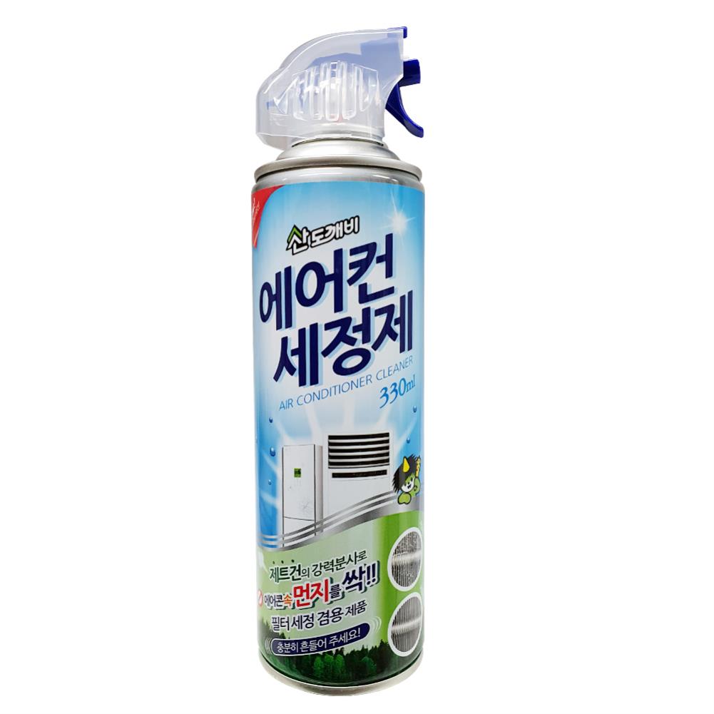 산도깨비 에어컨 세정제330ml 에어컨청소 탈취 벽걸이 에어컨탈취 먼지제거